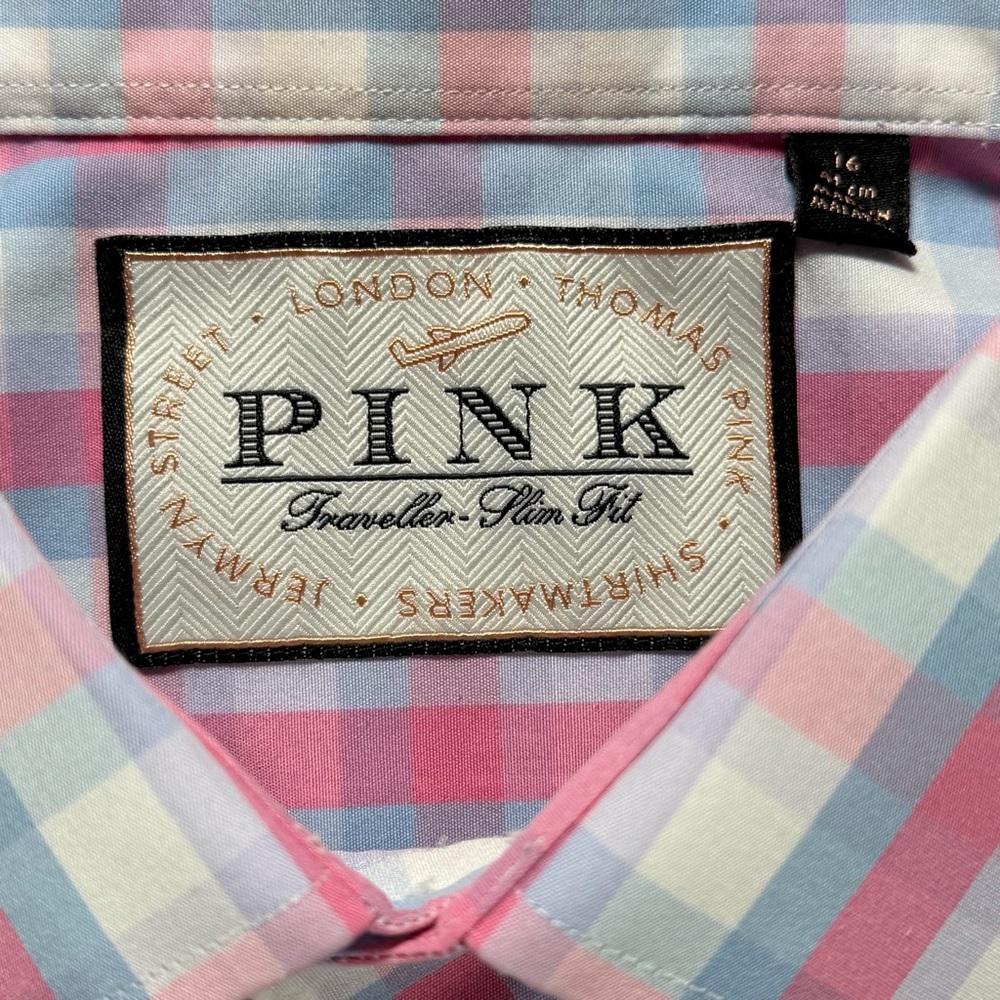 Thomas Pink Baldwin Check Traveller Dress Shirt Men’s 16 41 - Picture 2 of 7
